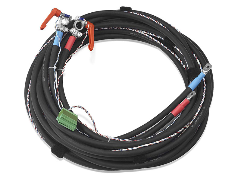 Digatron battery connector cable for monobloc container formation